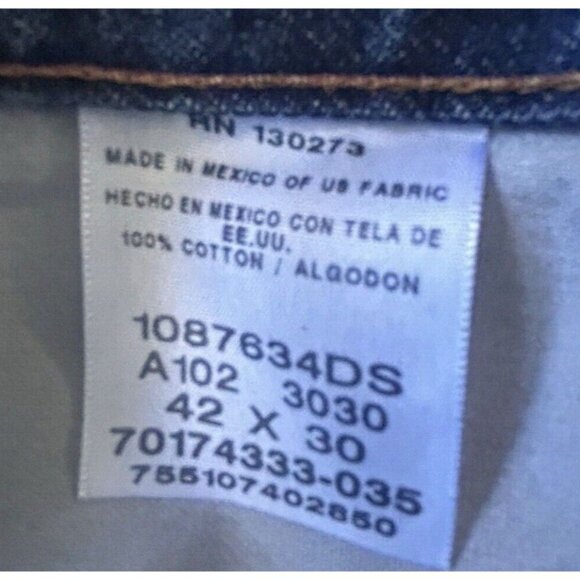 Rustler Men's Classic Relaxed Fit Straight Leg Jeans 42x30 - Picture 8 of 11